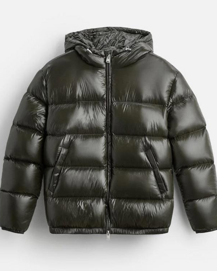 メンズ 防風 オーバーサイズ フード付き 中綿ジャケット