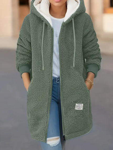 レディース フード付き ロング ボアコート