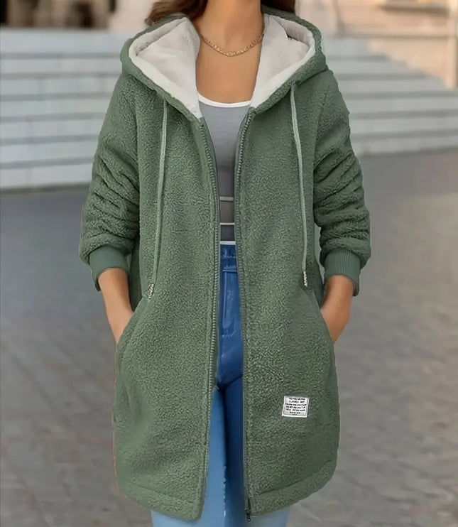 レディース フード付き ロング ボアコート