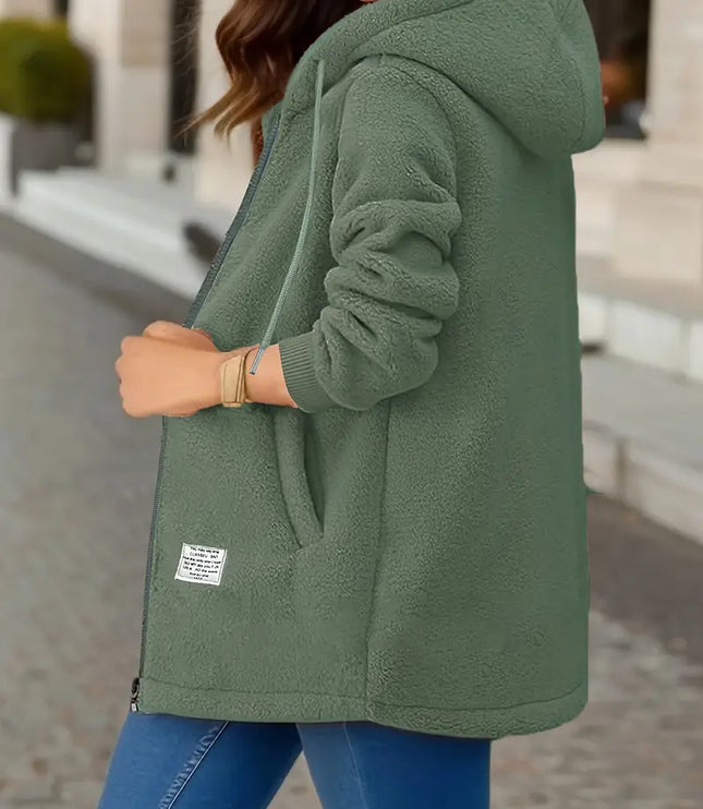 レディース フード付き ロング ボアコート
