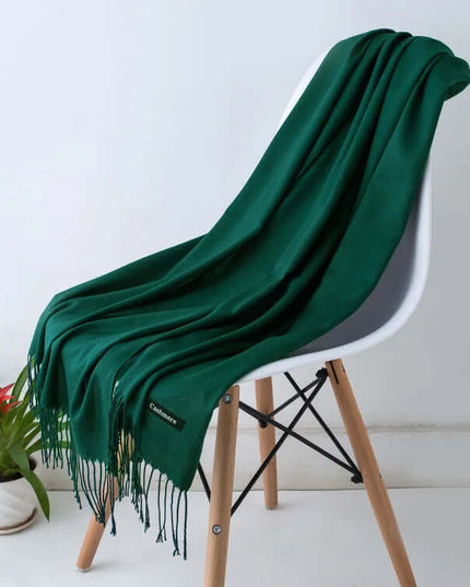 レディース ロング フリンジ カシミヤマフラー